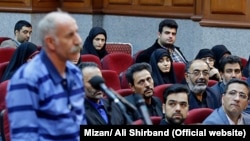 Gonabadi Dervish, Mohammad Reza Salas in a court in Tehran on Sunday March 11, 2018.