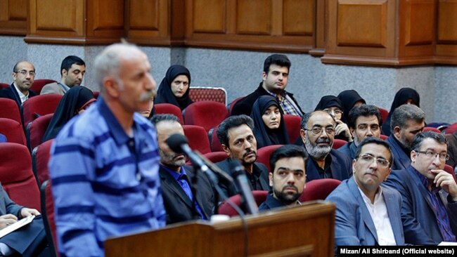 Mohammad Reza Salas appears in court in Tehran in March.