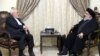 A handout picture made available by Hezbollah media office shows Hezbollah leader Hassan Nasrallah (R) meeting with the Iranian Foreign Minister, Mohammad Javad Zarif (L), in Beirut, Lebanon, 12 August 2015. 