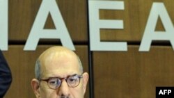 IAEA chief Muhammad el-Baradei at the meeting in Vienna