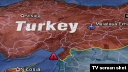 Приблизне місце, де зник турецький літак, мапа з телеканалу CNN