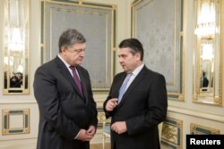 Petro Poroshenko cu Sigmar Gabriel in Kiev, 2 martie, 2017