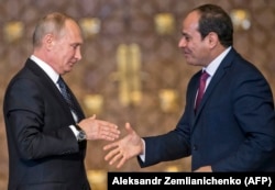 Встреча Владимира Путина и Абделя Фаттаха ас-Сиси. Каир, 11 декабря