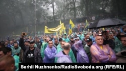 Водії, які мають єврономери, мітингують у центрі Києва, 11 липня 2018 року