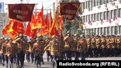 Військовий парад, приурочений перемозі у «Великій вітчизняній війні» у тимчасово окупованому Росією Донецьку. 24 червня 2020 рік