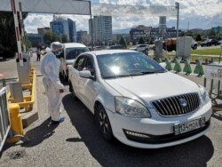 Коронавирусты анықтайтын мобильді орталық. Алматы, 12 маусым 2020 жыл.