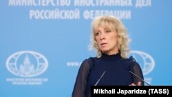 Оьрсийчоьнан арахьарчу гIуллакхийн министраллан официалан векал Захарова Мария.