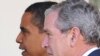 U.S. -- President George W. Bush (R) with president–elect Barack Obama at the White House in Washington, DC, 10Nov2008