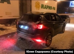 Разбитая машина Сергея Петроченко