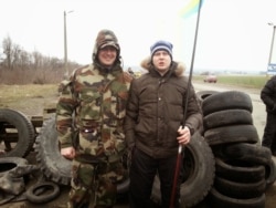 Активіст Майдану Сергій Ріпа на блокпості під Корсунем-Шевченківським у лютому 2014 року