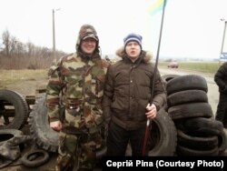 Активіст Майдану Сергій Ріпа на блопосту під Корсунем-Шевченківським у лютому 2014 року