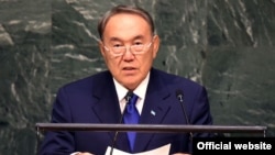 Kazakh President Nursultan Nazarbaev made his remarks at the UN General Assembly in New York. 