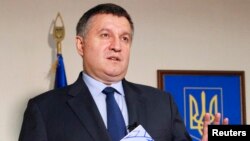 Министр внутренних дел Украины Арсен Аваков дает интервью агентству Reuters в Киеве.