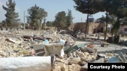 یکی از مراکز درویشان گنابادی که در نزدیکی اصفهان تخریب شده است.