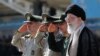 Iran's Supreme Leader Ali Khamenei with military commanders, June 2018