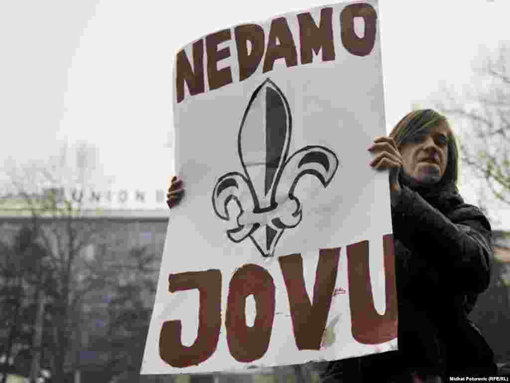 Protest zbog hašenja Jovana Divjaka u Sarajevu, 5. marta 2011