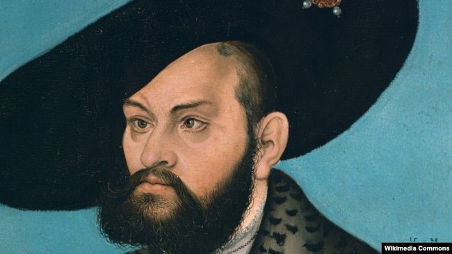 Люкас Кранах-старэйшы. Партрэт прускага герцага Альбрэхта.