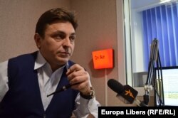 Sveatoslav Mihalache în studioul Europei Libere