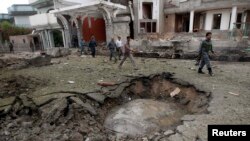 File photo of a suicide attack at the Indian consulate in Jalalabad, August 3 2013.