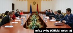 Падчас сустрэчы Яганэса Гана і Ўладзімера Макея