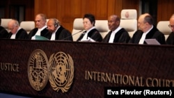 В судейский корпус Международного суда ООН, который слушает дело «Украина против России» входят 15 судей из разных стран. Гаага, 3 июня 2019 года