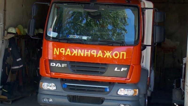 Пожар во зграда во изградба во Карпош
