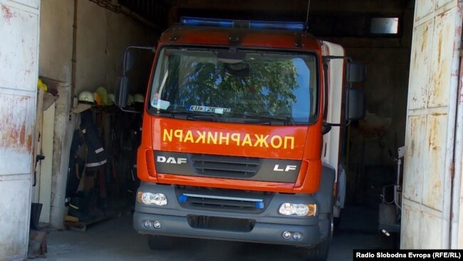 Kamion zjarrfikësish në Kumanovë.