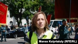 Журналист сайта Vlast.kz Данияр Молдабеков. Алматы, 9 мая 2019 года.