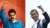 Venezuelan President Nicolas Maduro (L) and rival Juan Guaido 