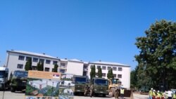 Kamen temeljac za izgradnju kovid bolnice položen je u kasarni "Rasina" Kruševcu (10. avgust 2020)