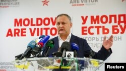 Igor Dodon, după anunțarea primelor rezultate ale alegerilor prezidențiale din 13 noiembrie 2016