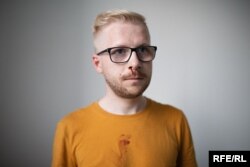 Антон Трафімовіч пасьля вызваленьня з міліцыі, 15 ліпеня