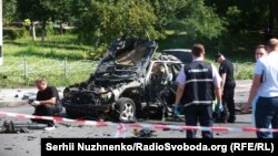 Kiýewde awtoulagda goýlan bombanyň partlamagynda bir harby ofiser wepat boldy, 27-nji iýun, 2017