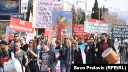 Protest u Crnoj Gori povodom Osmog marta, 2019. 