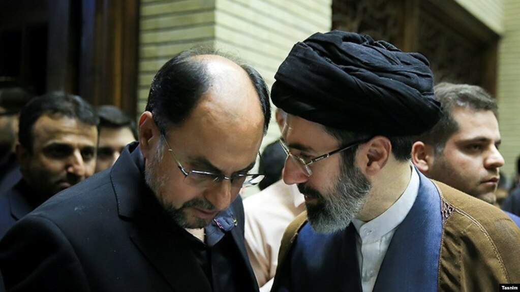 Mojtaba Hosseini Khamenei a son of Ali Khamenei)R) Vahid Haqqanian, Deputy Special Affairs Office of the Supreme Leader of the Islamic Republic. File photo