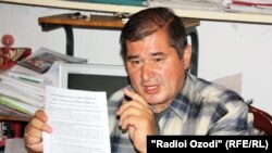 Председатель оппозиционной Социал-демократической партии Таджикистана (СДПТ) Рахматилло Зойиров. 22 сентября 2012 года.