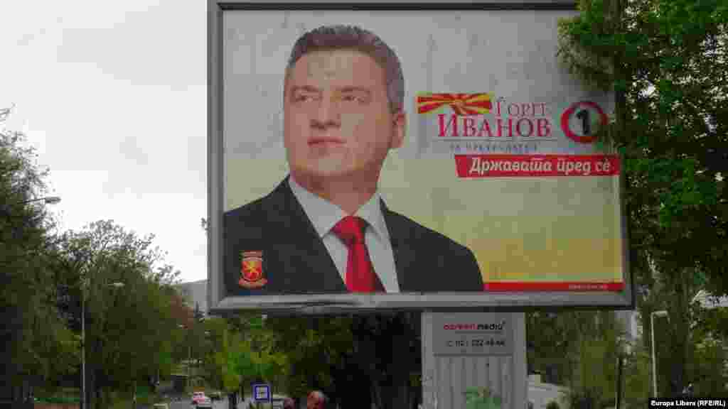 Actualul preşedinte, candidatul VMRO-DPMNE Gjorge Ivanov