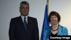 Kryeministri Hashim Thaçi dhe përfaqësuesja e BE-së Catherine Ashton