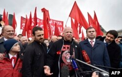 Джефф Монсон на мітингу на честь дня народження Леніна у Москві, 2016 рік