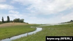 Біюк-Карасу в місці впадання в Білогірське водосховище