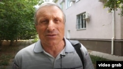 A screen grab of Mykola Semena, who spoke to Current Time TV after the verdict was handed down. 