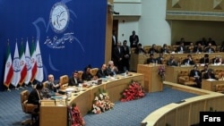 The Non-Aligned Summit ended with a declaration backing Iran's right to nuclear power.