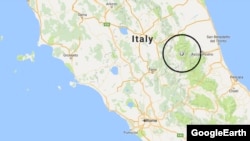 Područje pogođeno zemljotresom u Italiji