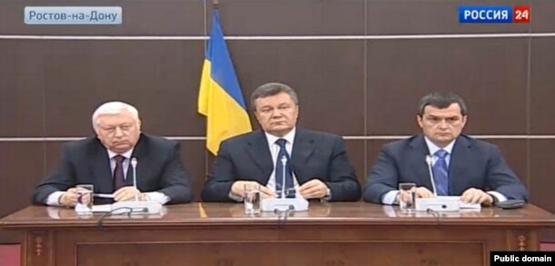 Спільна прес-конференція Януковича, Захарченка і Пшонки у Ростові-на-Дону
