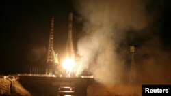 Запуск космического корабля "Прогресс"