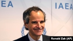 Rafael Mariano Grossi, who has been chosen as the new head of the International Atomic Energy Agency, IAEA, attends a news conference at the International Center in Vienna, September 16, 2019