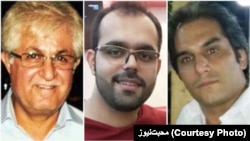 Pastor Victor Bet Tamraz, Amin Afshar Naderi and Hadi Asgari, three Christians who were sentenced to between 10 and 15 years in prison in July 2017. File photo