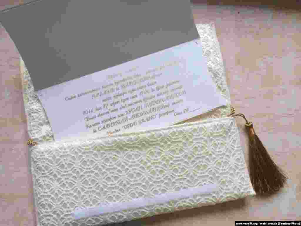 Uzbekistan - invitaion to the wedding party of uzbek criminal authority's granddaughter