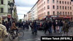 Manifestația de 1 Mai în Kreuzberg, Berlin