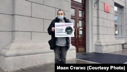 Пикет против генплана у мэрии Новосибирска